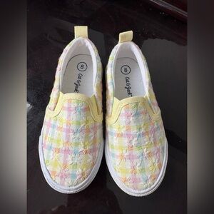 Cat & Jack Kids' Pastel Plaid Slip-On Sneakers